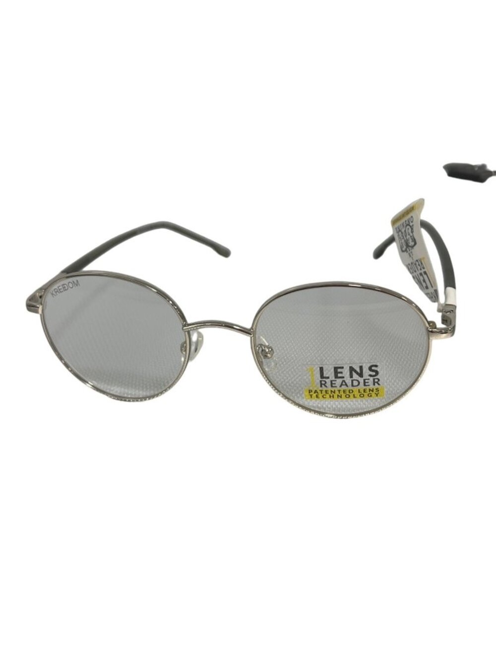 Kredom 1 Lens Reader Reading Glasses Patented Technology Acrylic Frame Silver